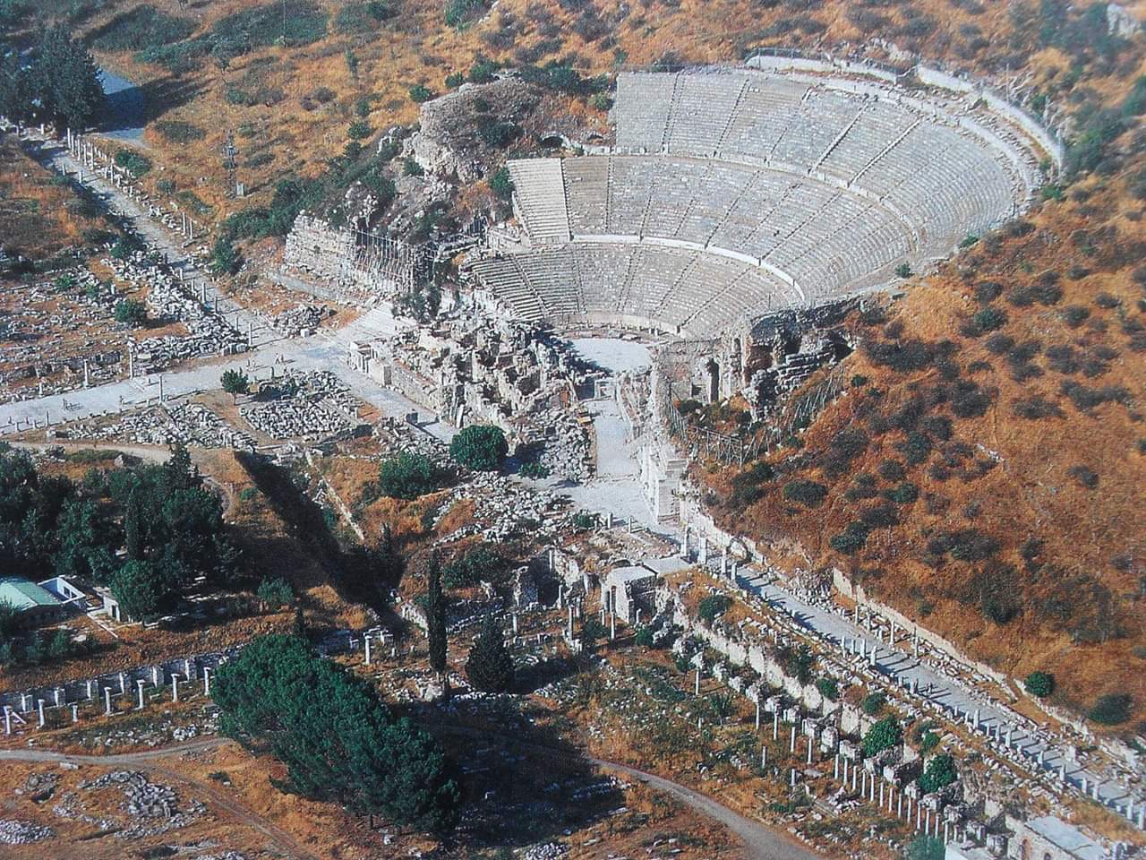 Birds eye view of Ephesus Amphitheatre